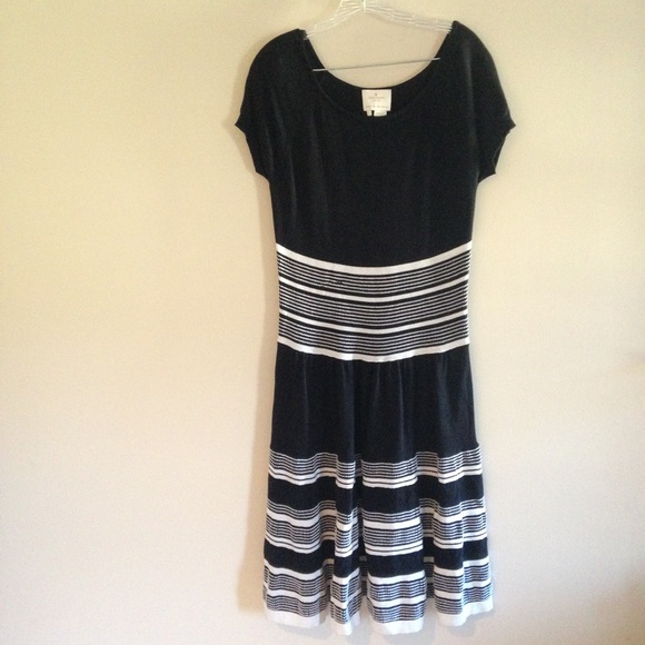 kate spade Dresses & Skirts - Kate Spade Black and White Striped Sweater Dress